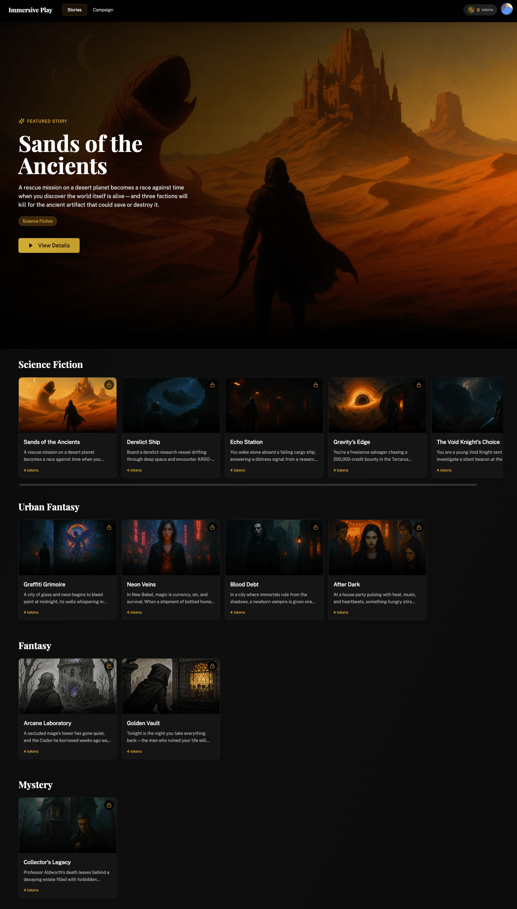 Immersive Play Platform - Adventure Stories